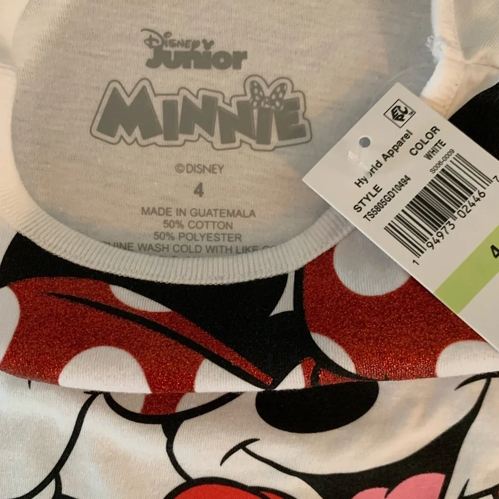 NWT Disney Junior Minnie Mouse Outfit Set Girls 4/5 Polka Dot